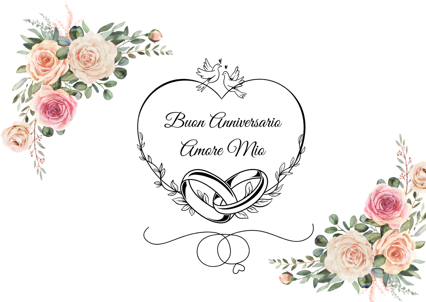 Bundle 7 Biglietti di auguri per anniversi