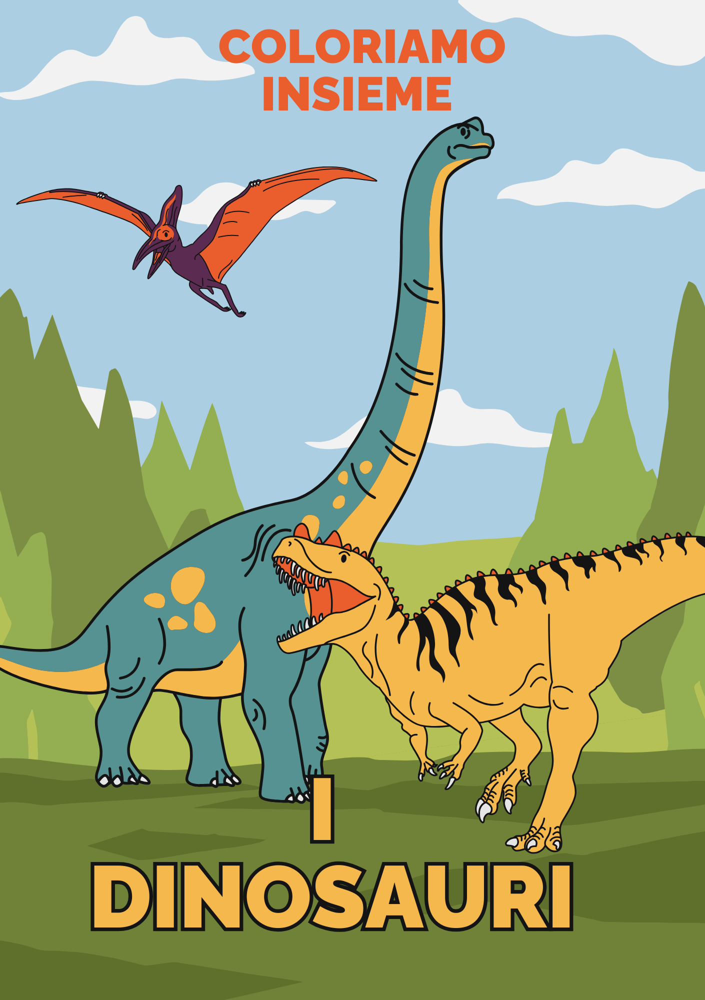 coloriamo insieme i dinosauri