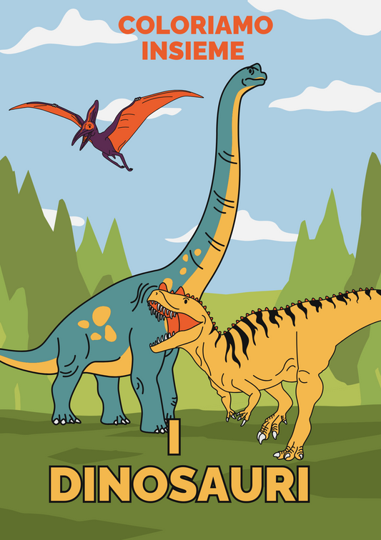 coloriamo insieme i dinosauri